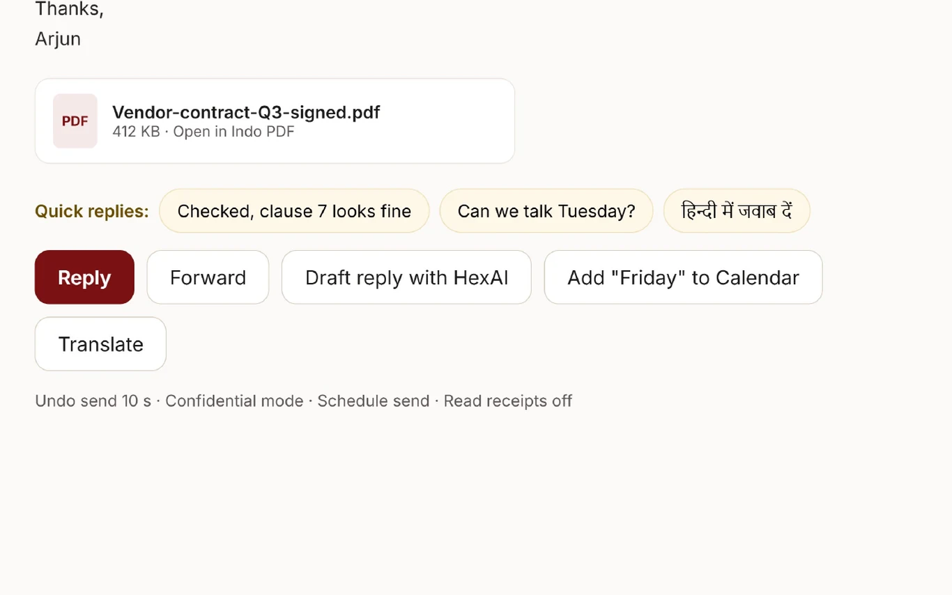Writing a new email with scheduled send and a confidential option
